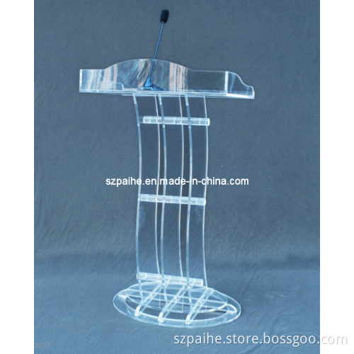 Full Transparent Perspex Glass Podium